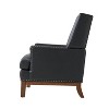 Pedro Genuine Leather Arm Chair with Solid Wood Frame and Removable Seat Cushion,Set of 2|ARTFUL LIVING DESIGN - image 4 of 4