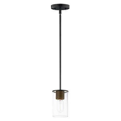 Maxim Lighting Sleek 1 - Light Pendant in  Antique Brass/Black
