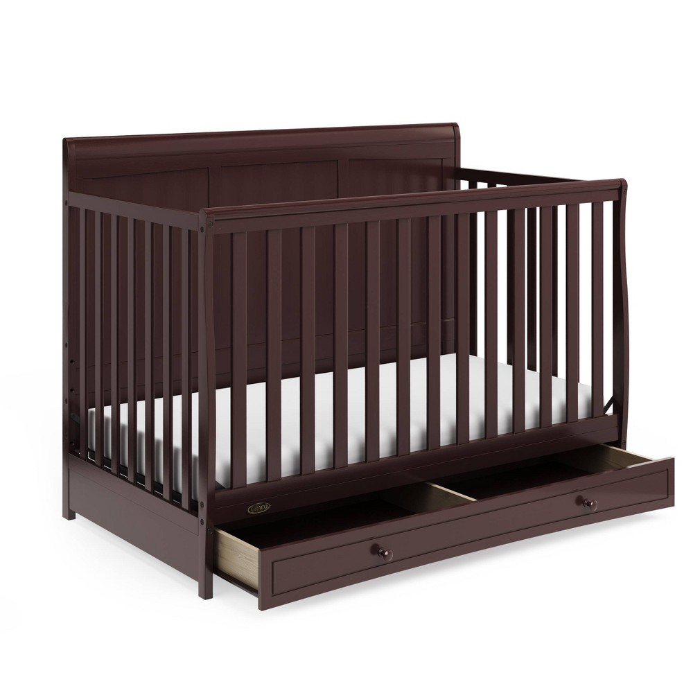 Graco Asheville 4-in-1 Convertible Baby Crib with Drawer  Espresso