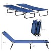 Maggift Patio Chaise Lounges Set of 2, Portable Foldable Lounge Chair, Adjustable Angle Multifunctional Patio Lounge Chair, Blue, 74"*22"*26.4 - 3 of 4