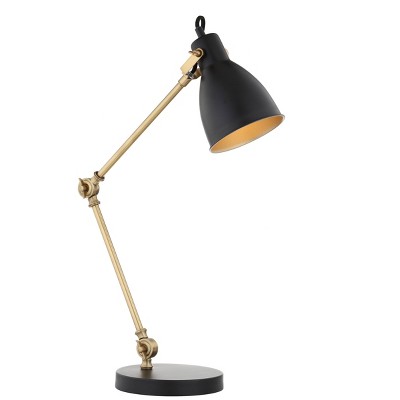 24" Metal Barnes Task Lamp (Includes LED Light Bulb) Brass - JONATHAN Y