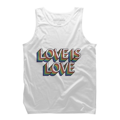 Adult Design By Humans Retro Love Is Love Pride By DudleyjazTank Top