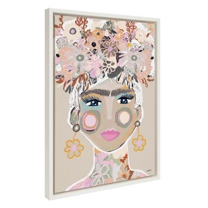 Kate & Laurel All Things Decor 18"x24" Sylvie Frida Frollae Wall Art: Inkheart Floral Design, Modern Decor - 1 of 4