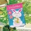 Bunny With Flowers Easter Burlap House Flag Welcome 28" x 40" Briarwood Lane - 4 of 4