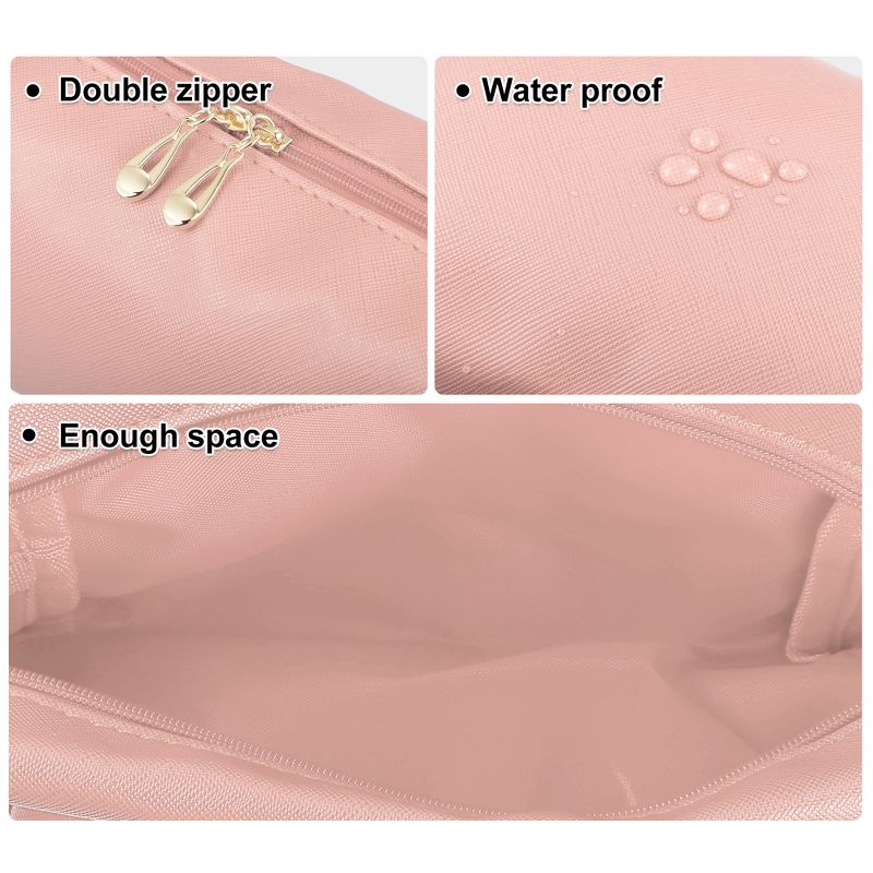 Unique Bargains Women Travel Cosmetic Bag Waterproof PU Leather Case Makeup Bag 1 Pc, 3 of 7