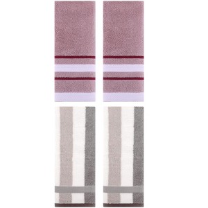 REGALWOVEN  4 Pcs Soft Comfortable Absorbent Bathroom Decorative Hand Towel 13" x 29" - 1 of 4