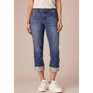 Women's Flex-ellent Mid-rise Cropped Girlfriend Jean - Democracy - 1 of 4