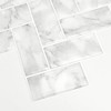 InHome Herringbone Carrara Peel & Stick Wallpaper Backsplash White: Vinyl Self-Adhesive, Washable, Kitchen Decor - 2 of 4