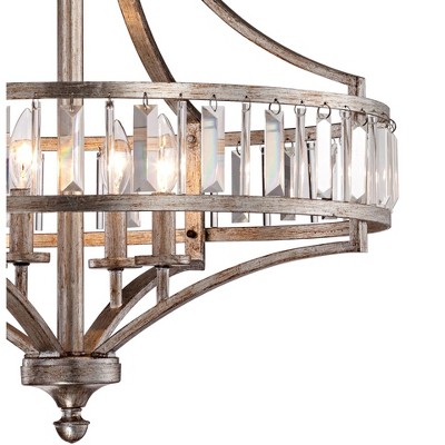 Vienna 28" Soft Silver Crystal Glass Chandelier
