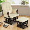 Costway Glider and Ottoman Cushion Set Wood Baby Nursery Rocking Chair - 2 of 4