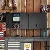 Munora - 2-Door Metal Wall Cabinet with Adjustable Shelves - Lockable Tool Storage for Garage/Utility Room - Black - 4 of 4