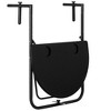 Gardenised Indoor and Outdoor Rattan Decorative Plastic Foldable Balcony Table, Black - 2 of 4