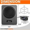 Low-Profile Active Amplified Car Subwoofer for Powerful Bass with 600 Watts, Easy Installation, Compatible with Most Vehicles - 4 of 4