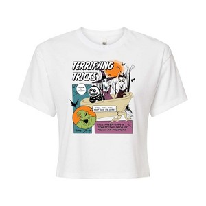 Women's - Disney - The Nightmare Before Christmas Cropped Graphic T-Shirt - 1 of 4