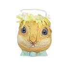 Jorge De Rojas Beau Bunny Bucket  -  One Figurine 3.5 Inches -  Easter Rabbit  -  43032  -  Polyresin  -  Yellow