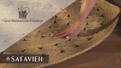 Handwoven Multicolor Jute Natural Fiber 3' Round Rug