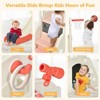 Safstar 6 in 1 Climber Slide Playset w/Basketball Hoop, Ring Toss, Indoor Outdoor Freestanding Kids Slide for Kids Age 3-8 - 4 of 4