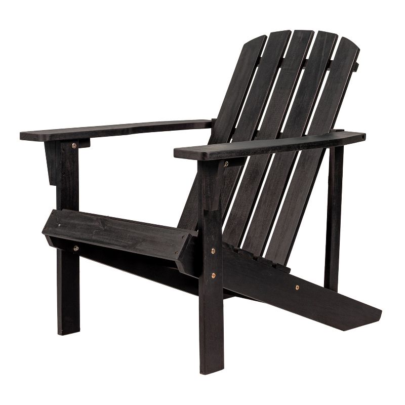 Westport Outdoor Patio Traditional Acacia Wood Adirondack Chair - JONATHAN Y, 1 of 11