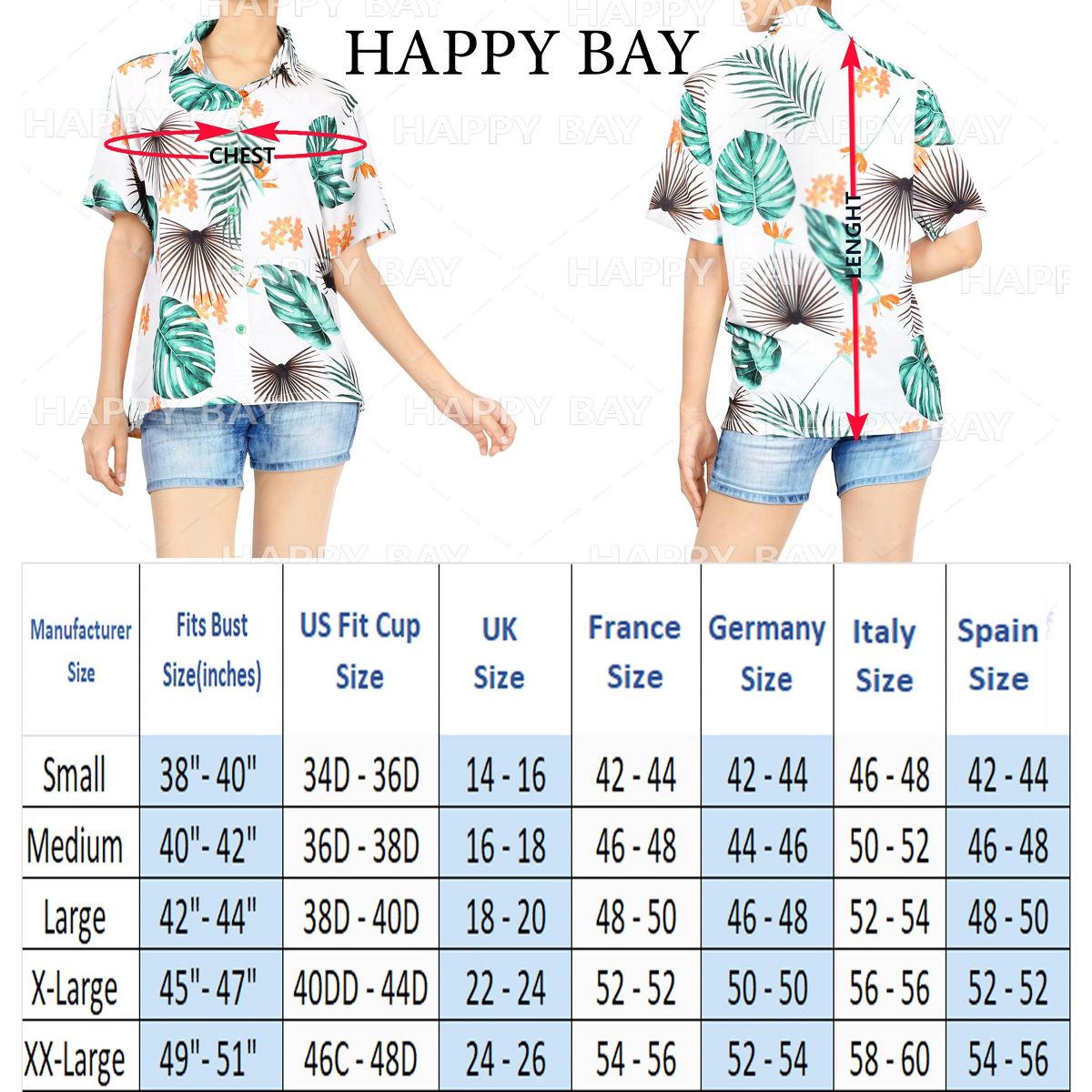 HAPPY BAY Women's Hawaiian Blouse Dresses Button Down Tops Dress Shirt Short Sleeve Halloween Costumes Vintage Shirts for Women XX-Large Blue, Ghost - thumbnail 6