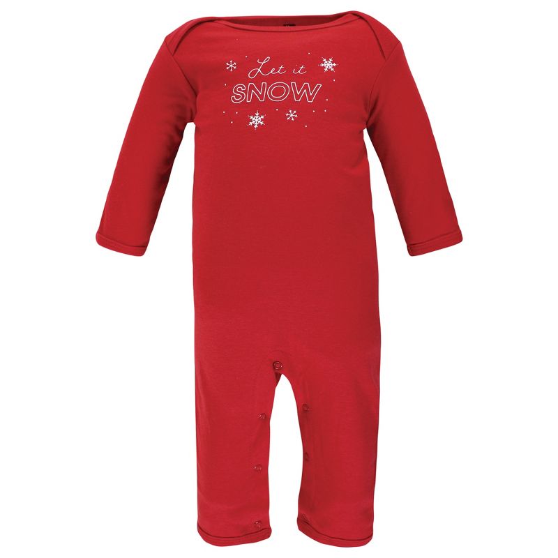 Hudson Baby Unisex Baby Cotton Coveralls, Christmas Forest, 6 of 7