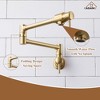 CASAINC Wall Mount Kitchen Pot Filler Faucet with Double Handle Swing Arm Spout - 4 of 4