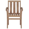 vidaXL 2X Solid Teak Wood Patio Chairs with Cream Cushions Garden Seating Wooden Outdoor Chairs - 4 of 4