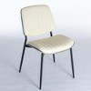 NicBex Set of 2 Mid-Century Modern Dining Chairs with Soft Backrest,Faux Leather Armless Chairs with Metal Legs for Kitchen,Living Room - 4 of 4
