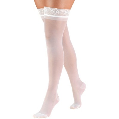 Truform Sheer Compression Stockings, 15-20 mmHg, Women's Thigh High Length, 20 Denier