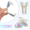 Unique Bargains Women's Nonslip Metal Bling Rhinestone Butterfly Hair Claws Purple 2.76"x1.57"x2.36" 1Pc - 4 of 4