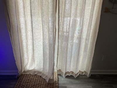 1pc Light Filtering Linen Window Curtain Panel - Threshold™ : Target