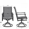 VisioGear 4 Pieces Patio Dining Chairs Set, 360° Swivel Dining Chair for Patio, Gray, 23"*21.7"*40.2" - 2 of 4
