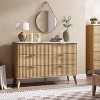Fluted Dresser with 6 Deep Drawers, 47.2" Tall Chest of Drawers with Faux Marble Top - 2 of 4