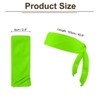 Unique Bargains Polyester Elastic Running Sports Workout Head Band Sweatband Fluorescent Green - 2 of 3