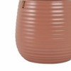 Sagebrook Home 7" Wide Ceramic Hanging Planter Pot Rose: Rust-Resistant, Indoor/Outdoor Decor, No Assembly Required - 3 of 4