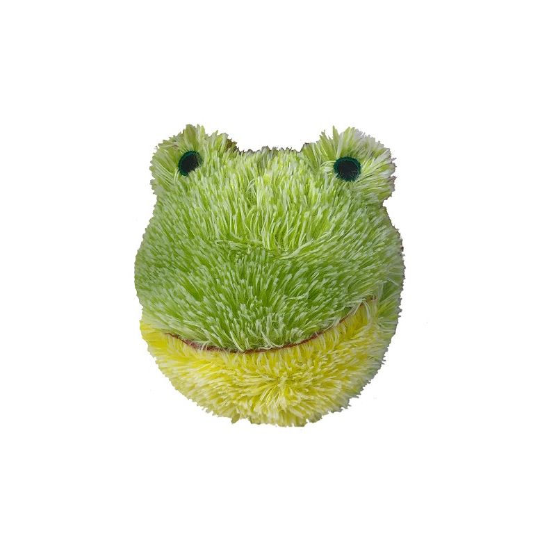 Petlou Squeak Small Squeaky Green Dog Toy -  4" EZ  (Frog), 1 of 2