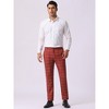 Lars Amadeus Men's Flat Front Unique Plaid Printed Business Dress Pants - 3 of 4