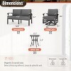 ALAULM Aluminum Patio Furniture Set Modern Metal Outdoor Conversation Sets w/45in Propane Fire Pit Table, Swivel Rocking Chairs w/5.1 Inch Cushion - 2 of 4