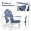 Aoodor HDPE Outdoor All-Weather Folding Adirondack Chair for Patio, Garden, Backyard, Deck Lawn Fire Pit 32'' (L) x 29'' (W) x 37'' (H) - 4 of 4