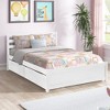 Full Size Wood Platform Bed Frame With 4 Storage Drawers Headboard Platform Full Size Bed Solid Wood Frame Easy Assembly Bed Frame, White - 4 of 4
