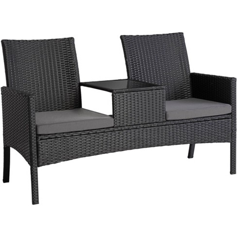 Double rattan online chair