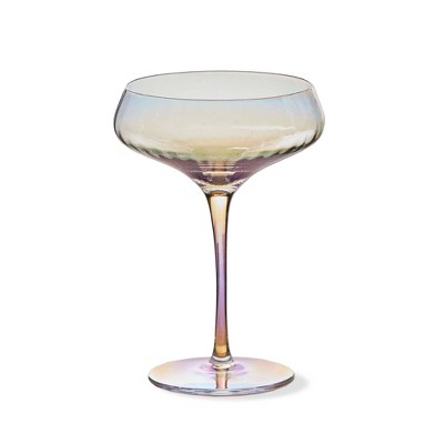 TAG Chelsea Optic Coupe Glass Clear 12oz - Elegant Drinkware for Everyday Use, Hand Wash Only, 6.5" H x 4.5" L x 4.5" W