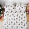 Nasitip Cotton Flannel Christmas Bed Sheets, 100% Cotton Printed Sheet Set, 16 Inches Deep Pocket Winter Warm Sheets 4 Piece, Forest - 2 of 4