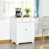 Sideboard Buffet Cabinet, 2-Doors Door Kitchen Cabinet, Coffee Bar Storage with 2 Drawers, Adjustable Shelf for Living Room and Hallway, White - 2 of 4