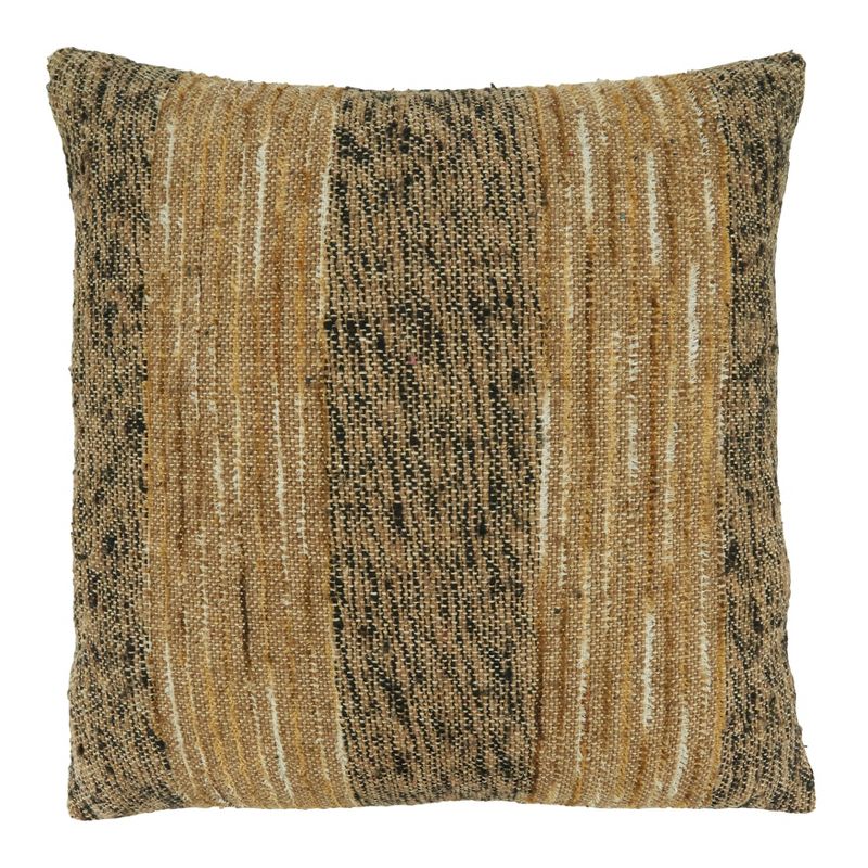 Saro Lifestyle Poly Filled Throw Pillow with Stripe Design, 1 of 4