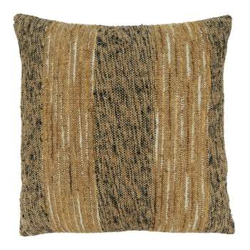 Saro Lifestyle Poly Filled Throw Pillow with Stripe Design