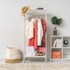 IRIS Metal Garment Rack with 2 Wooden Shelves Marble - 2 of 4