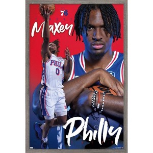 Trends International NBA Philadelphia 76ers - Tyrese Maxey 24 Framed Wall Poster Prints - 1 of 4