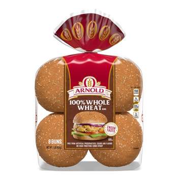 Arnold Select Whole Wheat Hamburger Buns - 16oz/8ct
