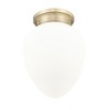 Gideon 1-Light Flush Mount Ceiling Light - Vintage Schoolhouse Glass, Dimmable, Damp Rated - 3 of 4