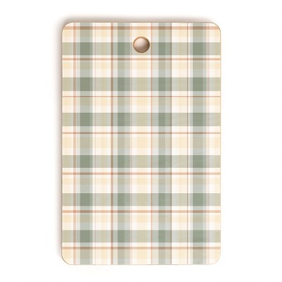 Lisa Argyropoulos Light Cottage Plaid Rectangle Cutting Board - Deny Designs